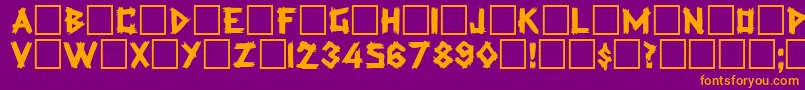 VanGough Font – Orange Fonts on Purple Background