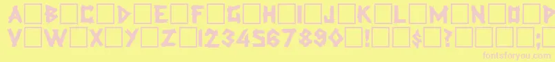 VanGough Font – Pink Fonts on Yellow Background