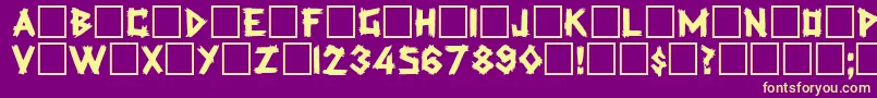 VanGough Font – Yellow Fonts on Purple Background