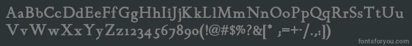 Czcionka ChanticleerromannfBold – szare czcionki na czarnym tle