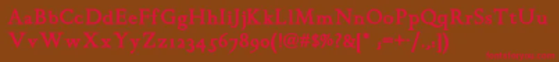 ChanticleerromannfBold Font – Red Fonts on Brown Background