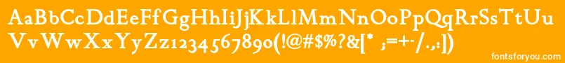 ChanticleerromannfBold Font – White Fonts on Orange Background