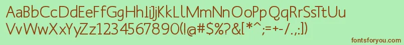 ManksansMedium-fontti – ruskeat fontit vihreällä taustalla