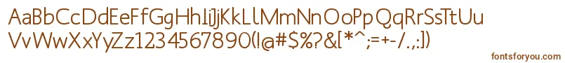 Шрифт ManksansMedium – коричневые шрифты на белом фоне