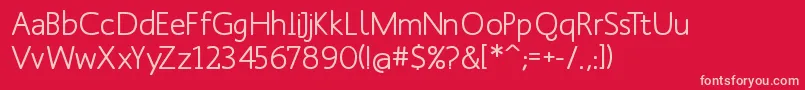 フォントManksansMedium – 赤い背景にピンクのフォント