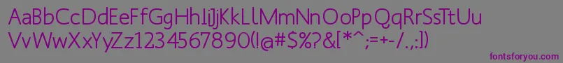 Шрифт ManksansMedium – фиолетовые шрифты на сером фоне