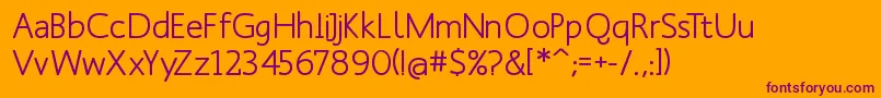 ManksansMedium-fontti – violetit fontit oranssilla taustalla