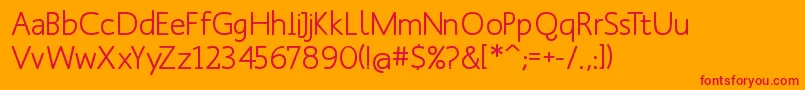 ManksansMedium Font – Red Fonts on Orange Background