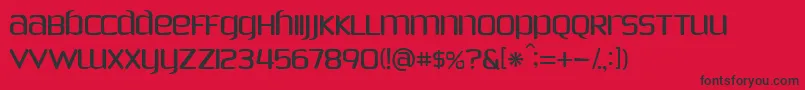 PhoenixSans Font – Black Fonts on Red Background
