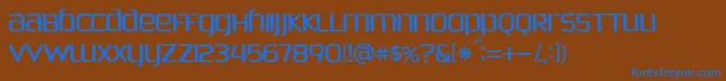 PhoenixSans Font – Blue Fonts on Brown Background