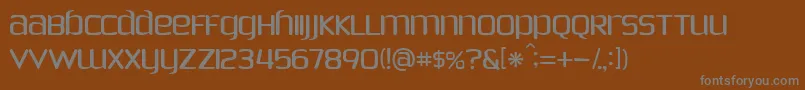 Czcionka PhoenixSans – szare czcionki na brązowym tle
