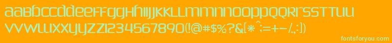 PhoenixSans Font – Green Fonts on Orange Background