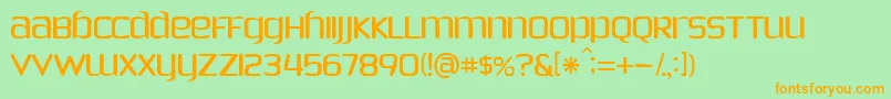PhoenixSans Font – Orange Fonts on Green Background