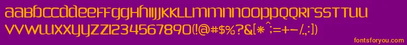 PhoenixSans Font – Orange Fonts on Purple Background