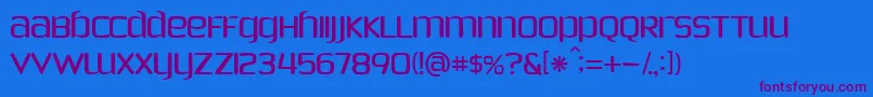 PhoenixSans Font – Purple Fonts on Blue Background
