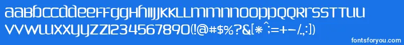 PhoenixSans Font – White Fonts on Blue Background