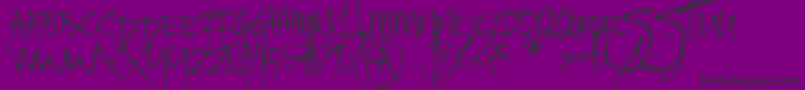 Police Ratinfestedmailbox – polices noires sur fond violet