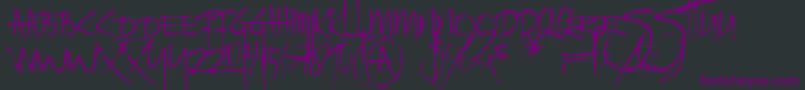 Ratinfestedmailbox Font – Purple Fonts on Black Background