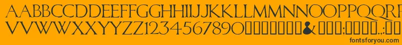 Caliguladodgy Font – Black Fonts on Orange Background