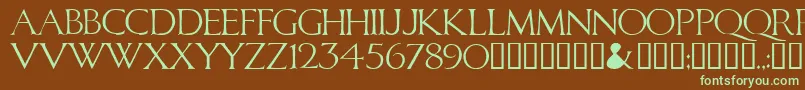 Caliguladodgy Font – Green Fonts on Brown Background