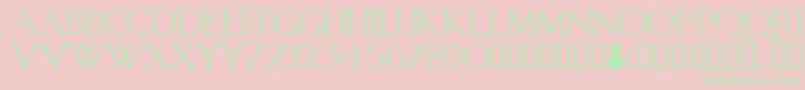 Caliguladodgy Font – Green Fonts on Pink Background