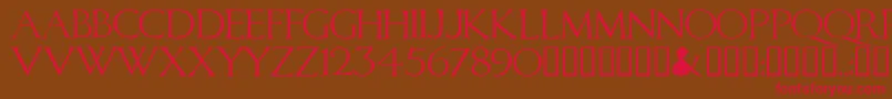 Caliguladodgy Font – Red Fonts on Brown Background