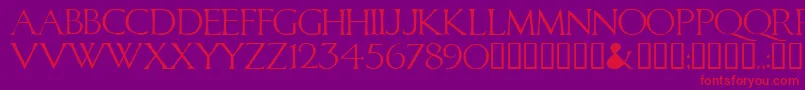 Caliguladodgy Font – Red Fonts on Purple Background