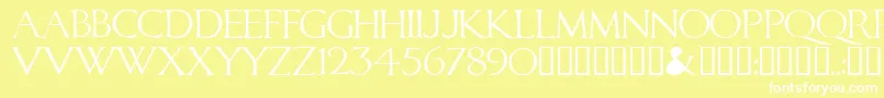 Caliguladodgy Font – White Fonts on Yellow Background