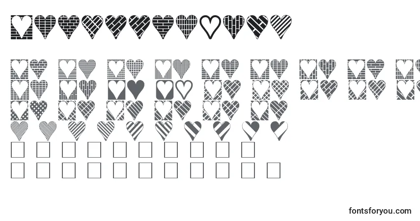 Schriftart Heartthings3 – Alphabet, Zahlen, spezielle Symbole