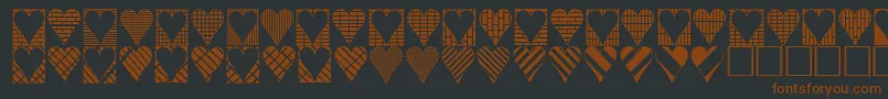 Шрифт Heartthings3 – коричневые шрифты на чёрном фоне