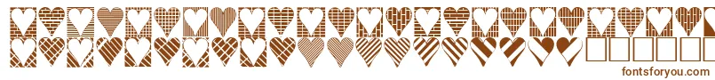 Heartthings3-fontti – ruskeat fontit valkoisella taustalla