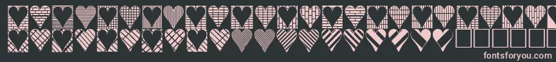 Шрифт Heartthings3 – розовые шрифты на чёрном фоне