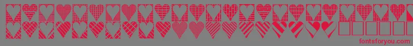 Heartthings3 Font – Red Fonts on Gray Background