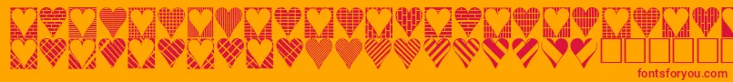 Heartthings3 Font – Red Fonts on Orange Background