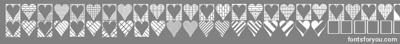 フォントHeartthings3 – 灰色の背景に白い文字