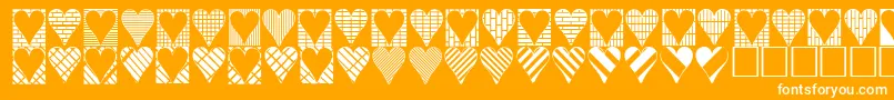 Heartthings3 Font – White Fonts on Orange Background