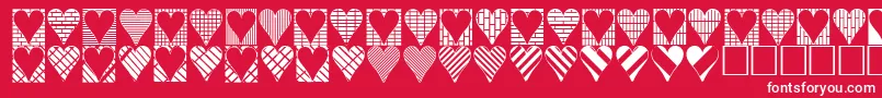 Heartthings3 Font – White Fonts on Red Background