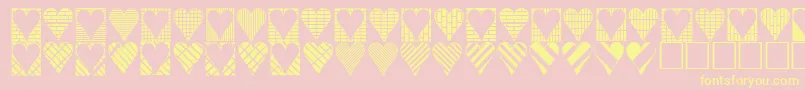 Weitere Informationen zur Heartthings3-Schriftart Heartthings3-Schriftart – Gelbe Schriften auf rosa Hintergrund