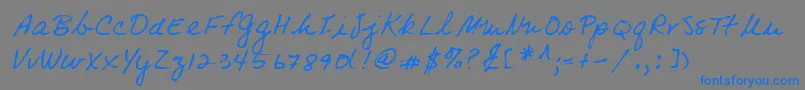 Шрифт Lehn083 – синие шрифты на сером фоне
