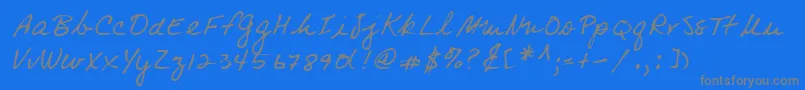 フォントLehn083 – 青い背景に灰色の文字