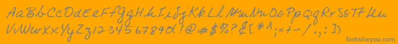 Шрифт Lehn083 – серые шрифты на оранжевом фоне
