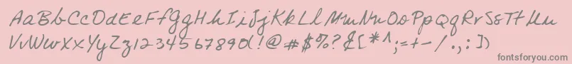 Шрифт Lehn083 – серые шрифты на розовом фоне
