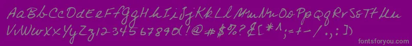 Lehn083-Schriftart – Graue Schriften auf violettem Hintergrund