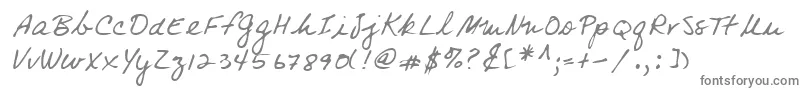 フォントLehn083 – 白い背景に灰色の文字