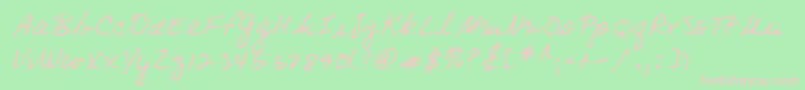 Шрифт Lehn083 – розовые шрифты на зелёном фоне