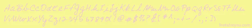 Шрифт Lehn083 – розовые шрифты на жёлтом фоне