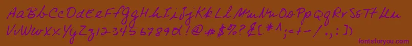Шрифт Lehn083 – фиолетовые шрифты на коричневом фоне