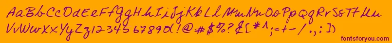 Шрифт Lehn083 – фиолетовые шрифты на оранжевом фоне