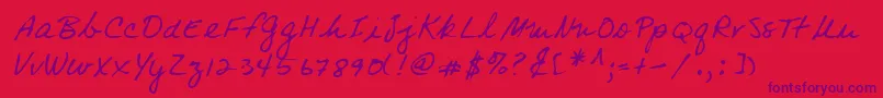 Шрифт Lehn083 – фиолетовые шрифты на красном фоне