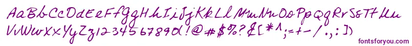 Lehn083-fontti – violetit fontit valkoisella taustalla
